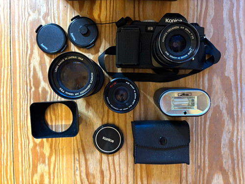 Vintage kameraset konica fs1 - vintage,